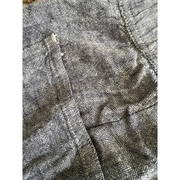 Daisy & Delilah Women XL Blue Linen Blend Ruffle Hem Elastic Waist Shorts New - Picture 6 of 7